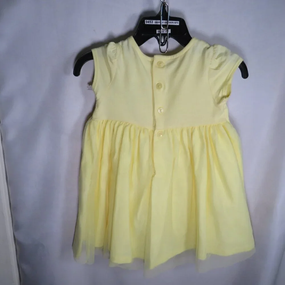 Baby Yellow Dress w butterflies Cotton & Tulle with panties 9mts Carters
